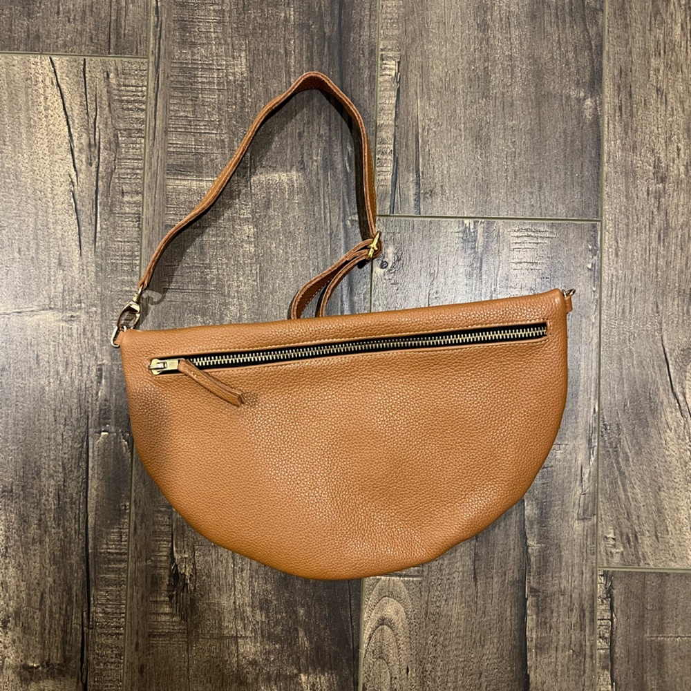 Brown Leather Fanny pack, sling bag, similar size to grande fanny